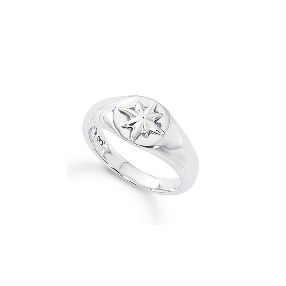 Sterling Silver Compass Rose Ring