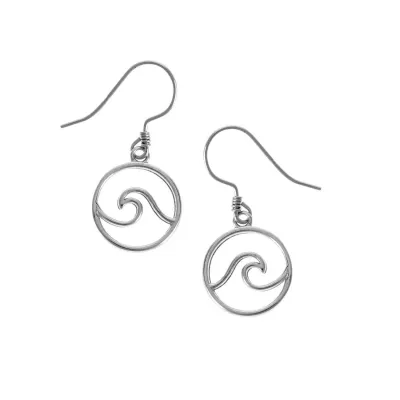 Sterling Silver Wave Earrings