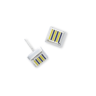 Sterling Silver Initial Stud Earrings G