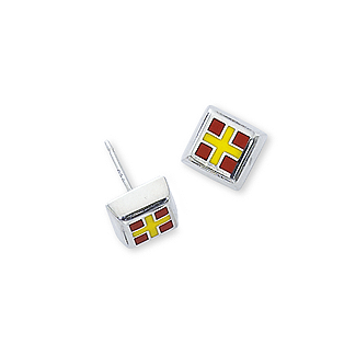 Sterling Silver Initial Stud Earrings R
