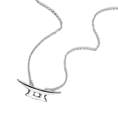 Sterling Silver Cleat Necklace - Medium