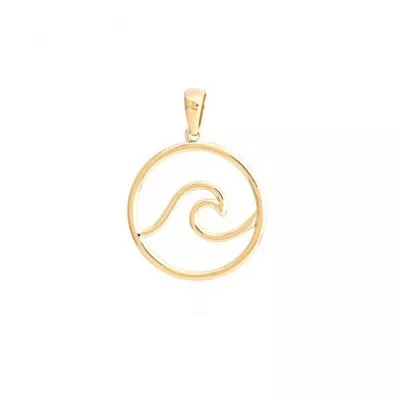 14k  Gold Wave Charm