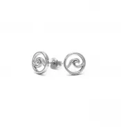 Sterling Silver Wave Studs