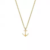 Gold and Diamond Anchor Necklace -Small