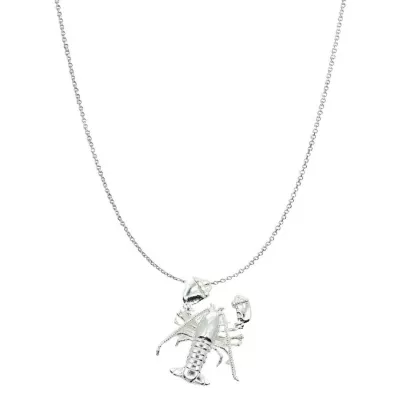 Sterling Silver Lobster Necklace