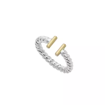 Sterling & Gold Twist Ring