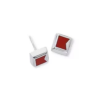 Sterling Silver Initial Stud Earrings B