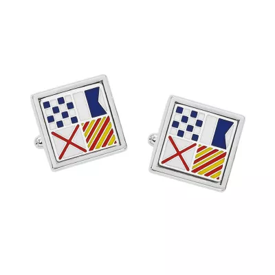 Sterling Silver Cuff Links - NAVY