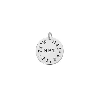 Newport Coordinates - Latitude & Longitude Charm