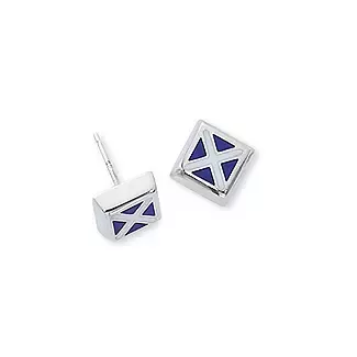 Sterling Silver Initial Stud Earrings M