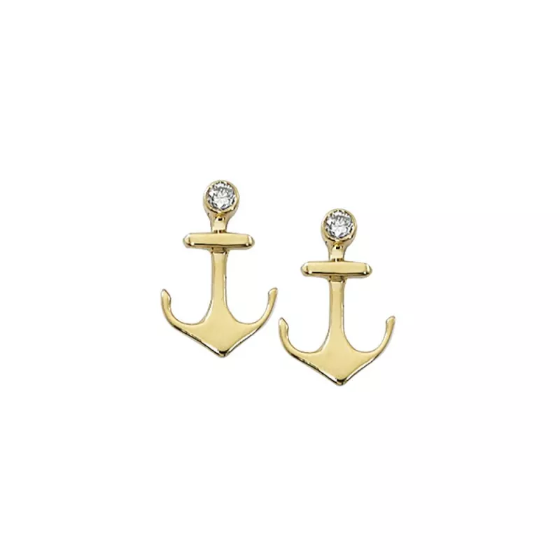 Diamond on sale anchor earrings