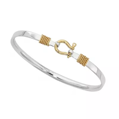 Sterling and Gold Shackle Bracelet