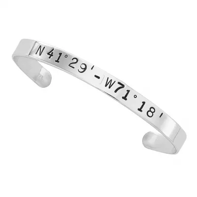 Newport Coordinates - Latitude & Longitude Cuff Bracelet