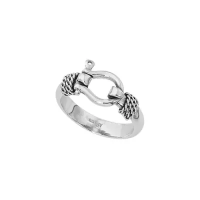 Heavy Sterling Silver Shackle Ring 