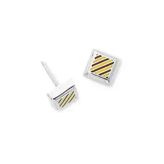 Sterling Silver Initial Stud Earrings Y