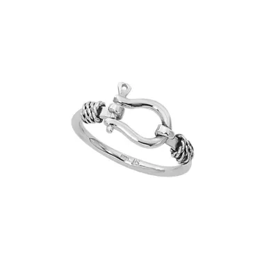 Sterling Silver Shackle Ring